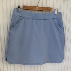 Peter Millar Light Blue Striped Golf Skort Size Large